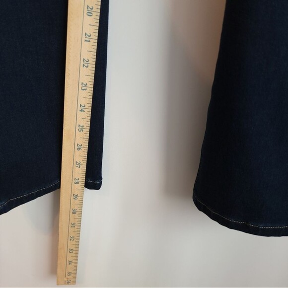 Soft Surroundings Relaxed Straight Jeans Dark Wash Pull-On Stretchy Large - Picture 14 of 16